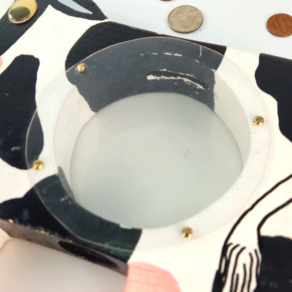 Handmade HIEFER COIN BANK EUC holds Your MOOLAH
